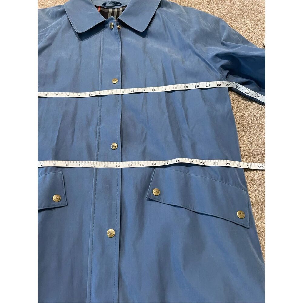 Burberrys’ women coat blue oversize full zip pockets size M - Picture 11 of 13